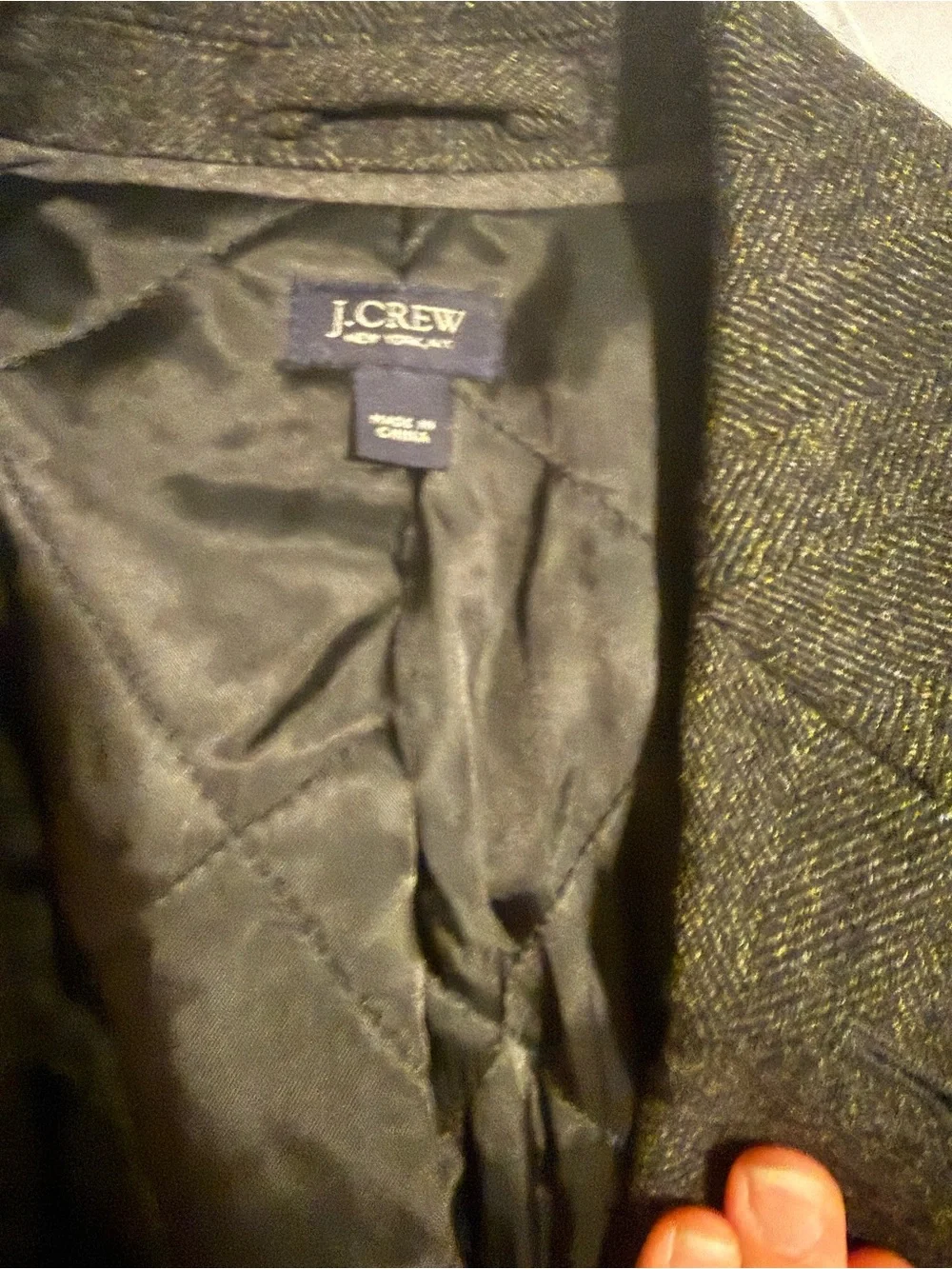 J. Crew Men's Charcoal Gray Mayfair Top Coat Wool-Blend